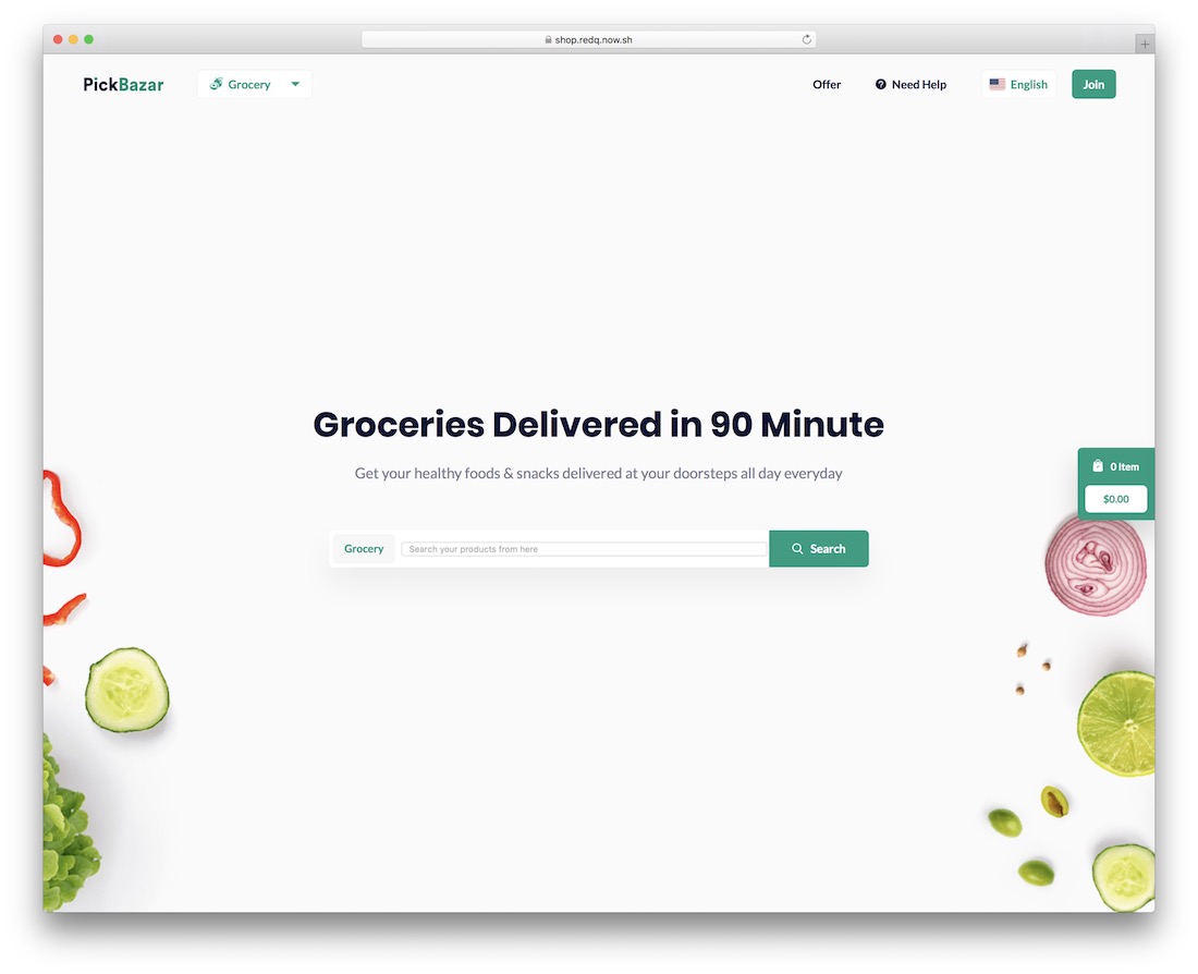 pickbazar react template