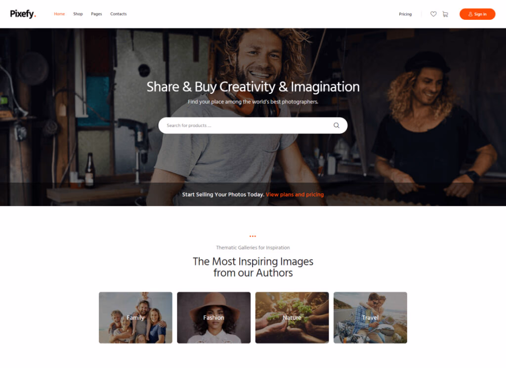 Pixefy | Multipurpose Photography Marketplace Theme + WCFM Plugin