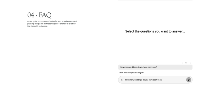 initial conversational state FAQ section