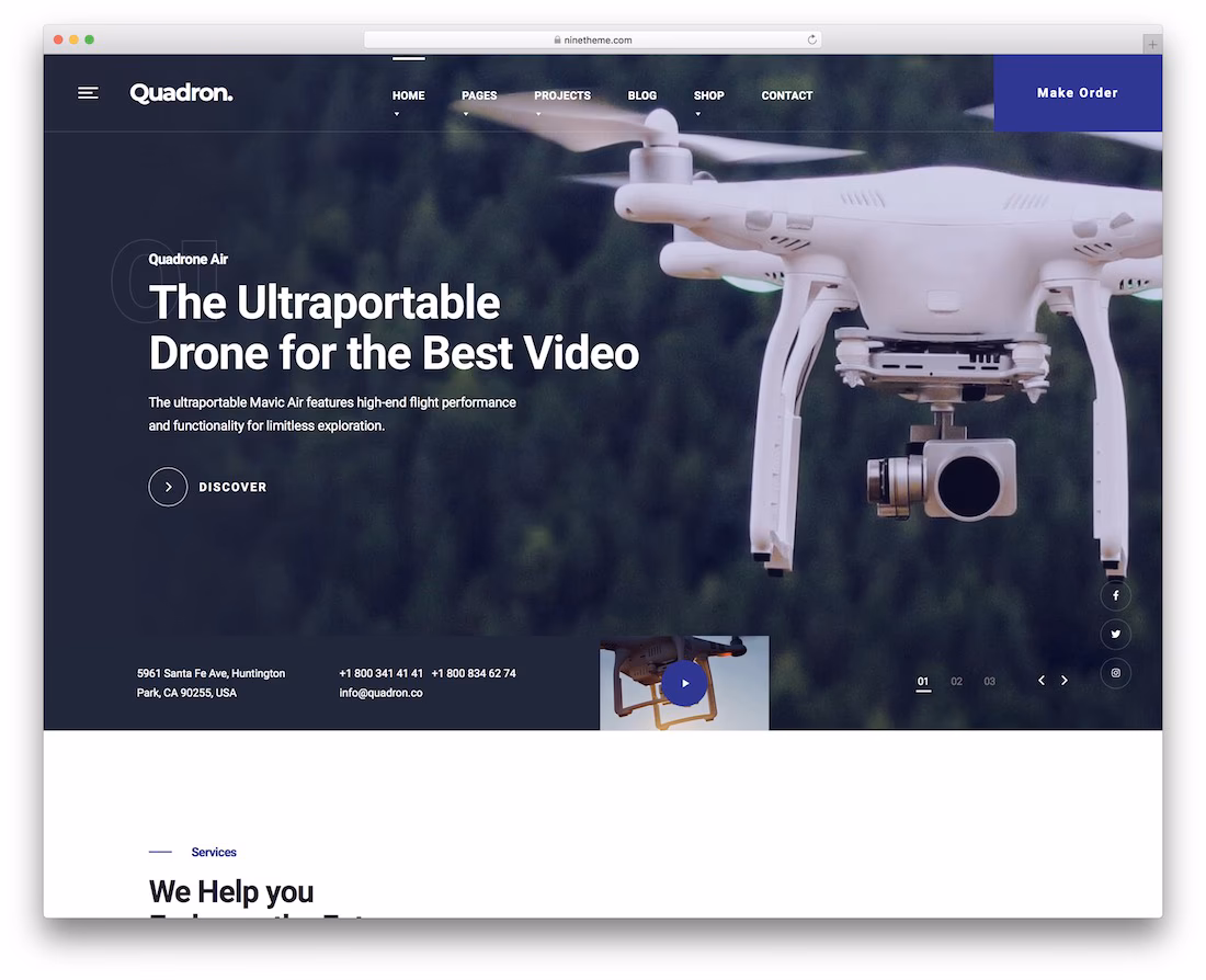 quadron technology website template