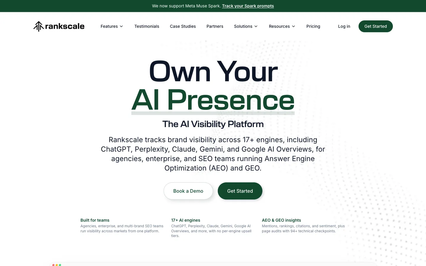 Rankscale homepage