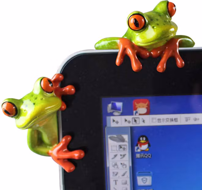 Resin Frog Desk Toy