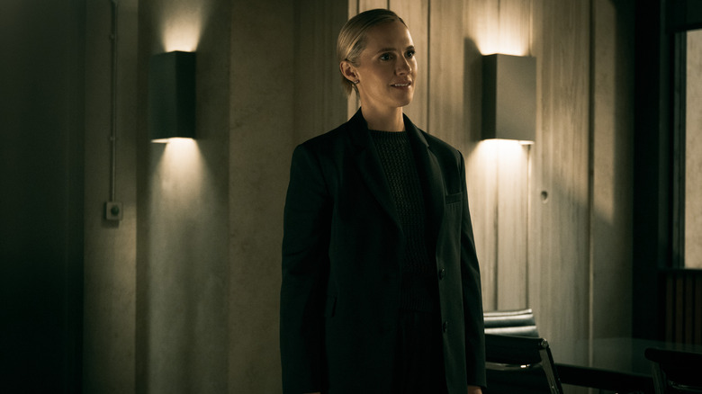 Emma Flyte standing in Taverner's office in Slow Horses Season 6