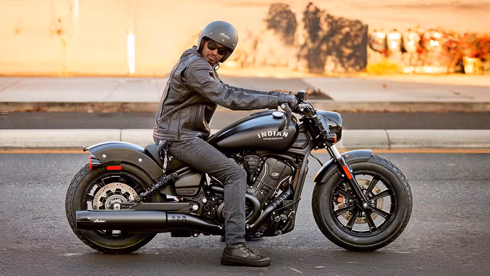 Rider sitting on a 2026 Indian Scout Bobber