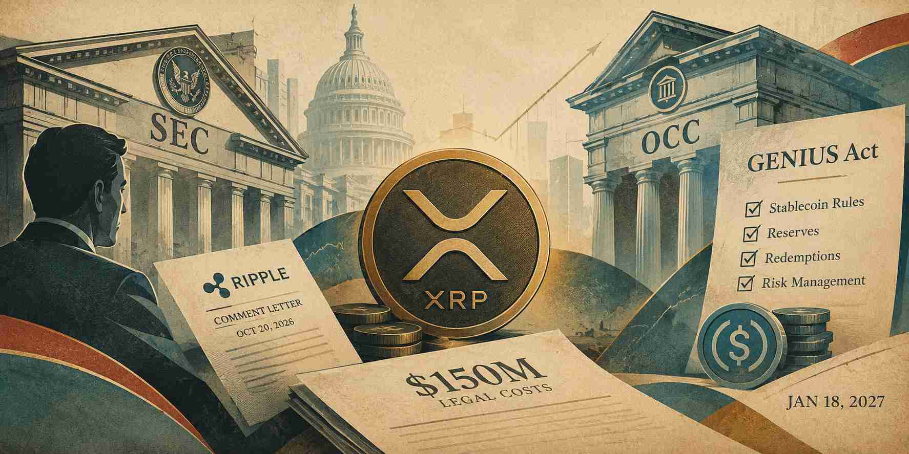 Ripple Makes a Shock SEC Move After $150M XRP Lawsuit as OCC Unveils GENIUS Act Rules