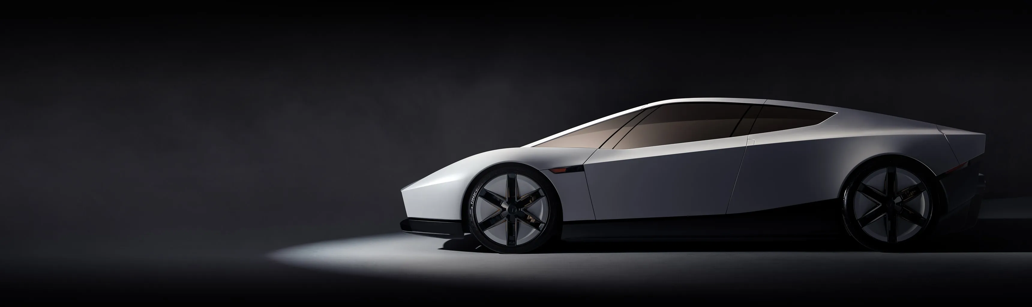 Tesla Roadster interior with yoke