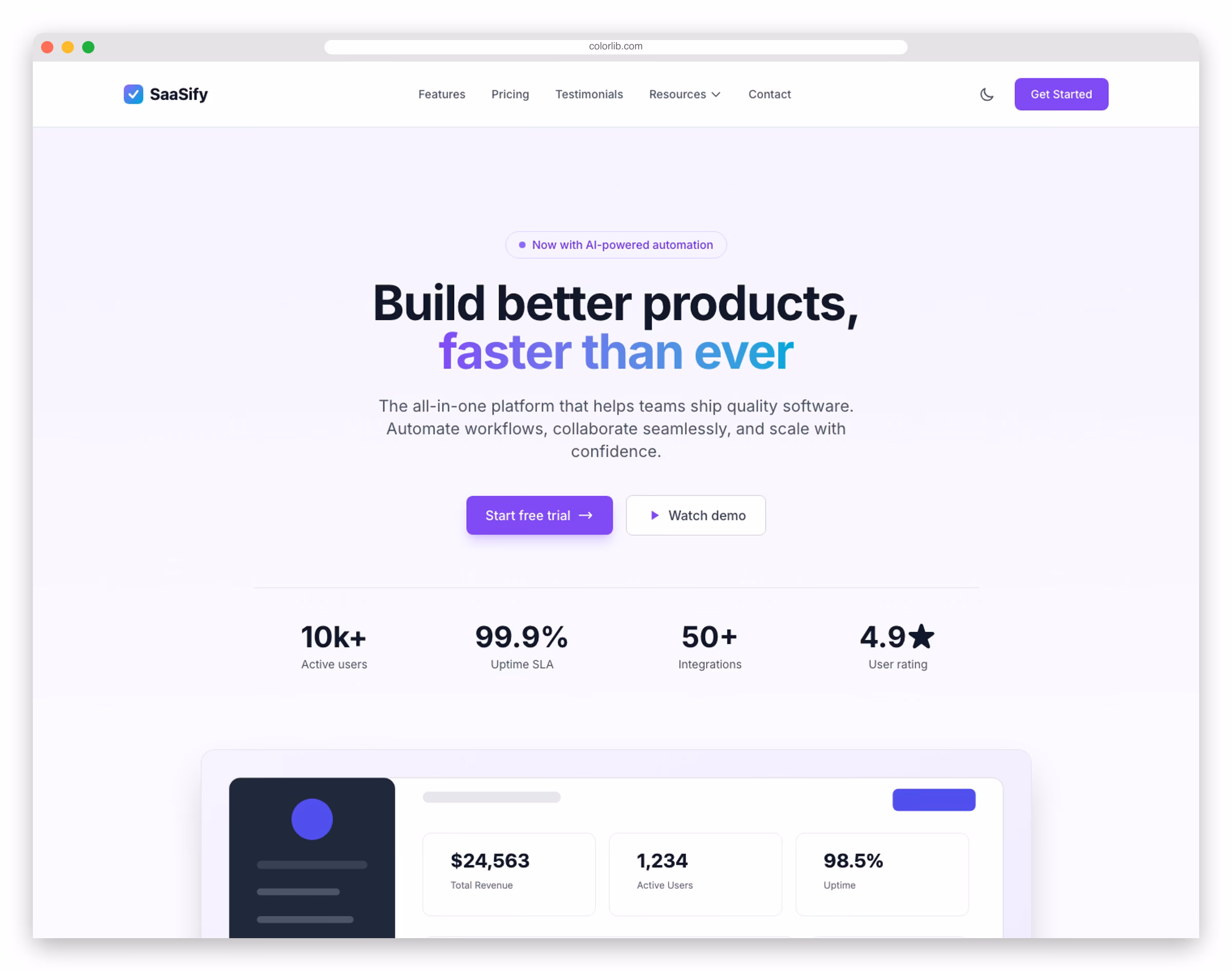 SaaSify - Free Tailwind CSS SaaS Website Template