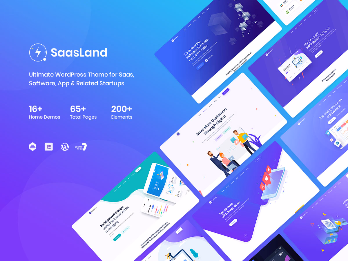 SaasLand SaaS Landing page WordPress theme