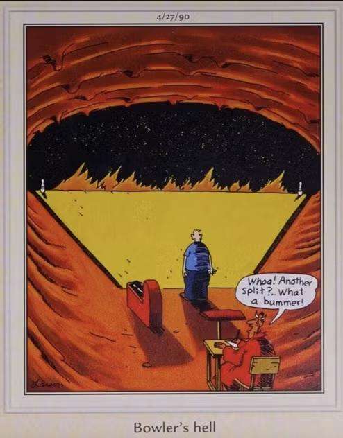 The Far Side Bowling hell