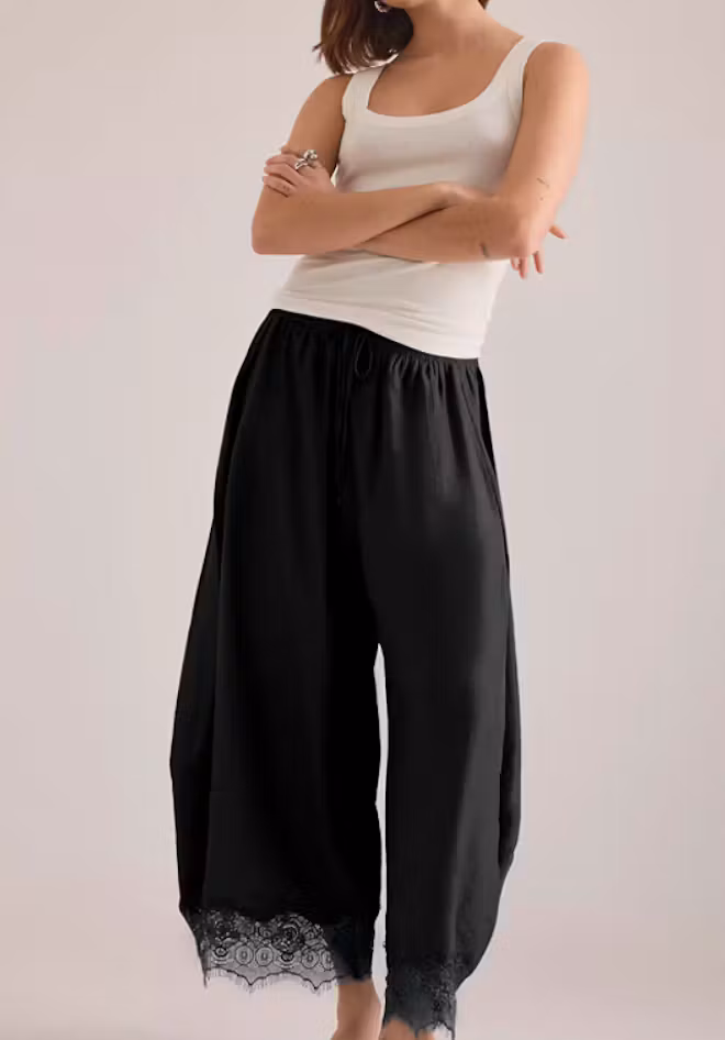 Lviefent Lace Hem Pants