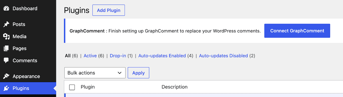 The GraphComment setup banner notification button.