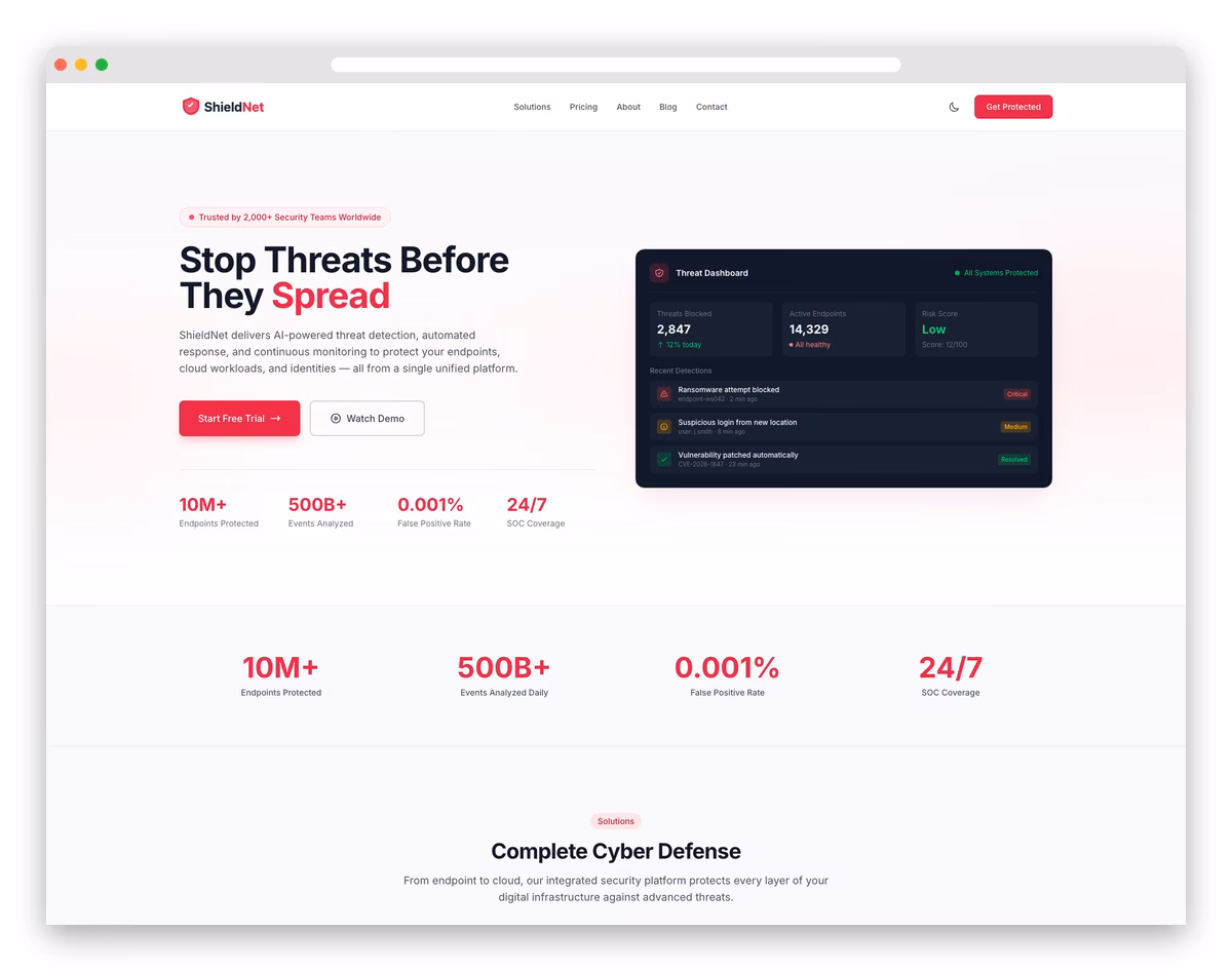 ShieldNet - Astro and Tailwind CSS Template