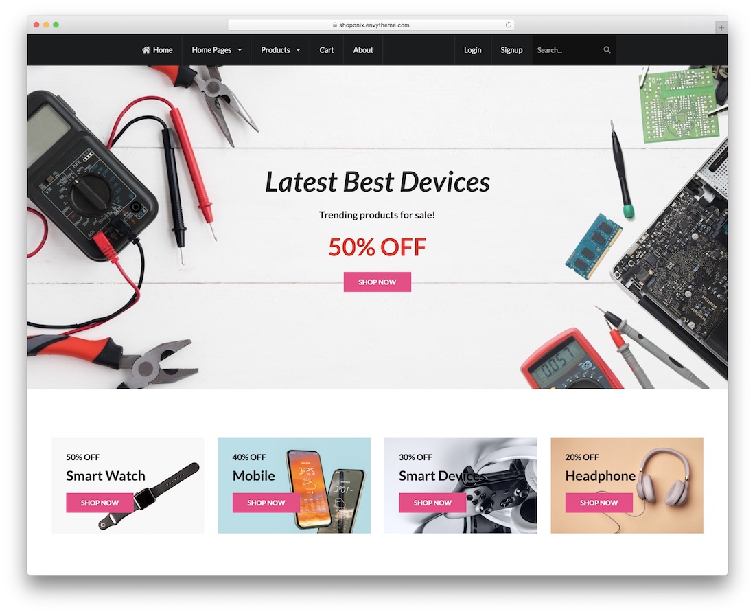 shoponix next template