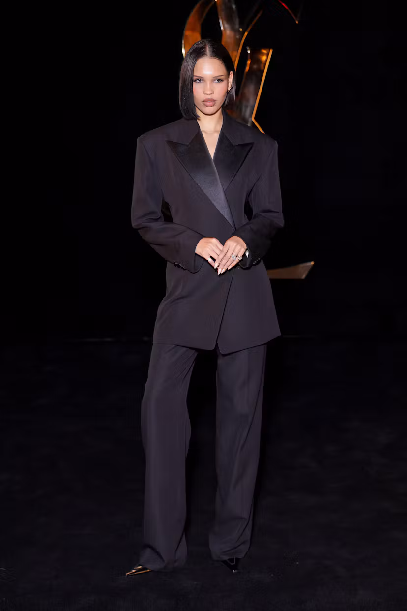 Nara Smith. attending the Saint Laurent Womenswear Spring/Summer 2027 show as part of Paris Fashion ...