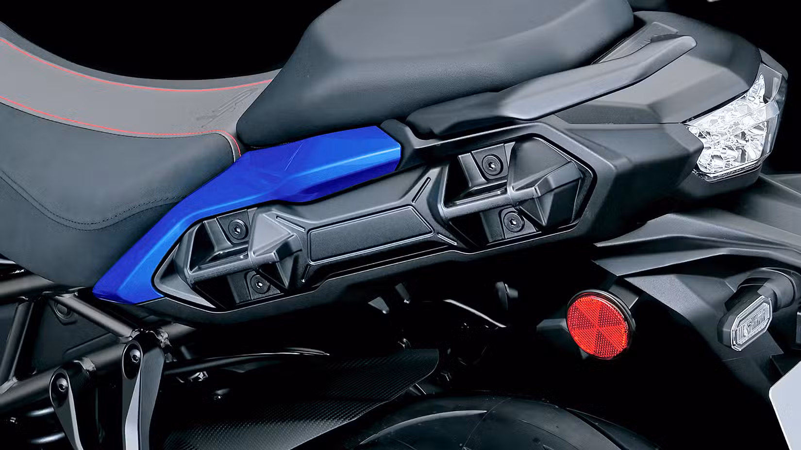 Side-case brackets to mount detachable saddlebags on the 2026 Suzuki GSX-S10000GT