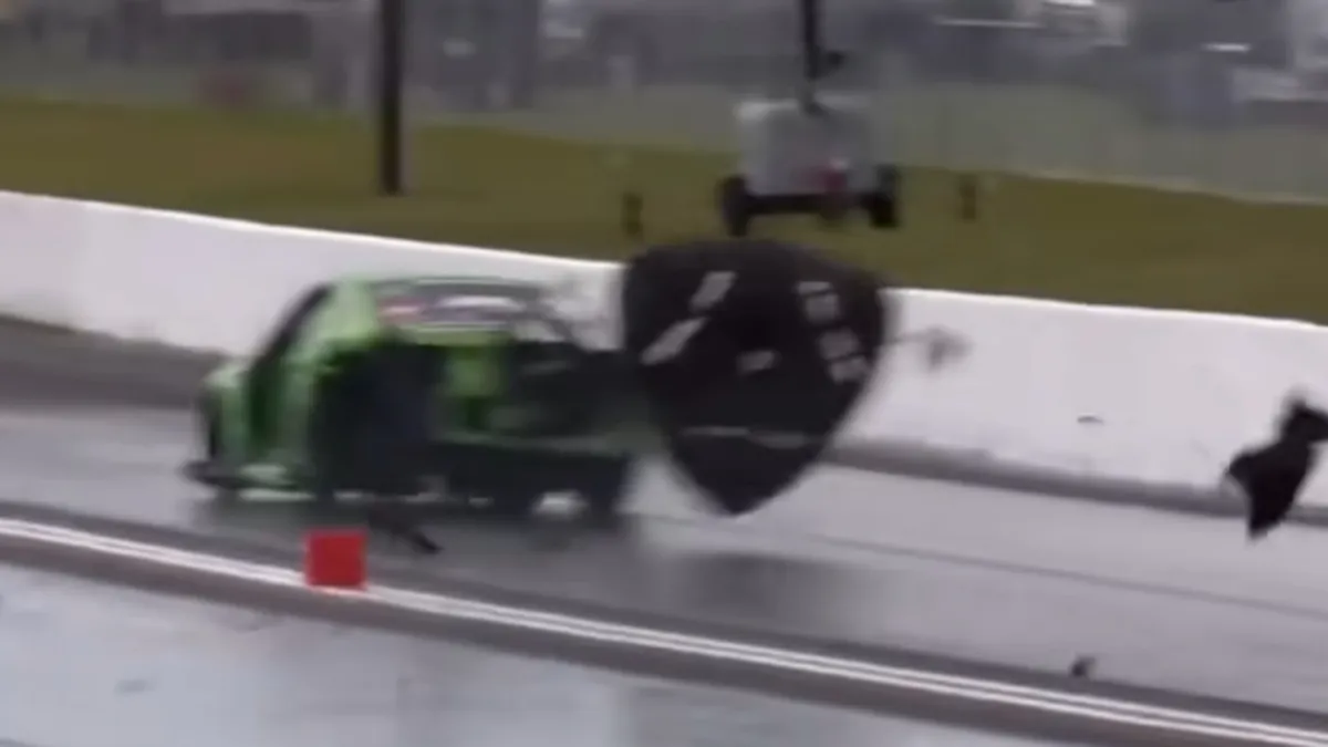 Wrench Left in Mustang’s Engine Bay Causes 200 -MPH Drag Competing Crash