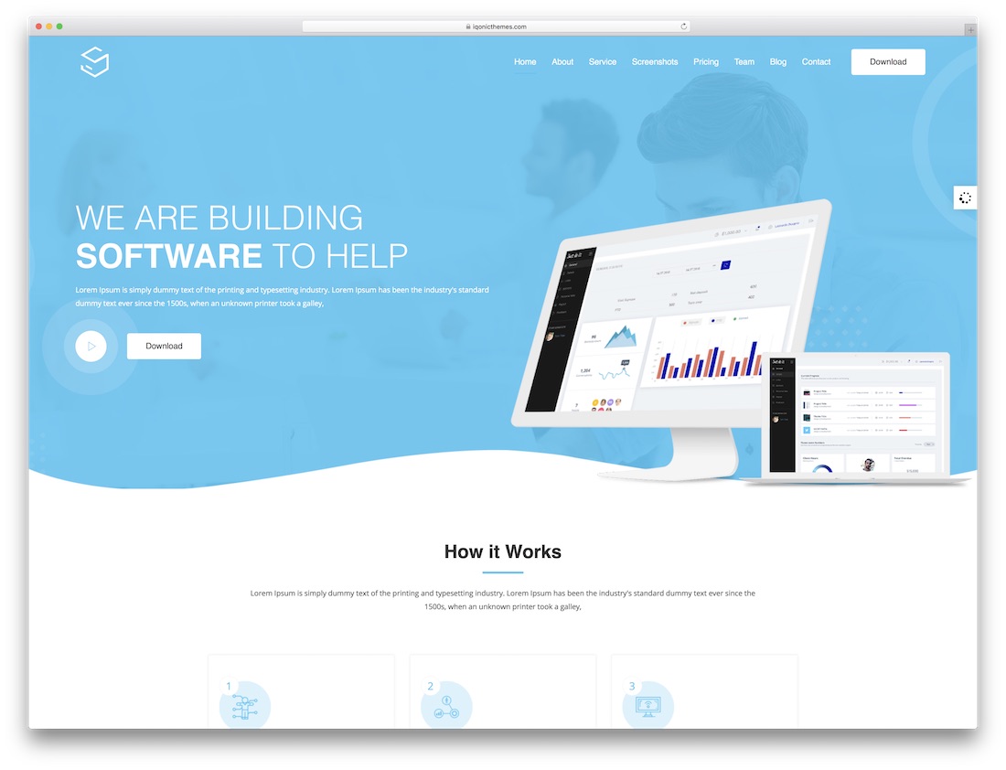 sofbox software company website template