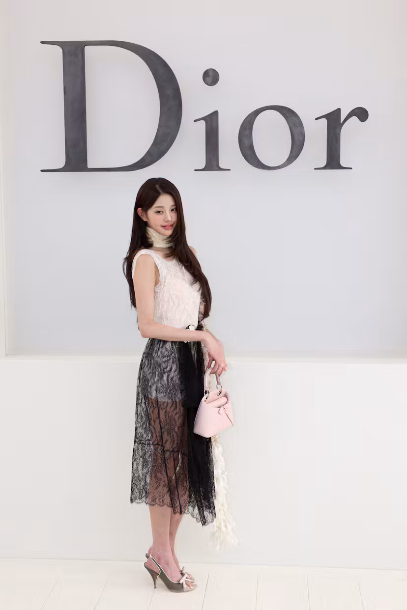 South Korean singer Jang Won-Young poses for a photocall ahead of the Christian Dior Women's Spring/...