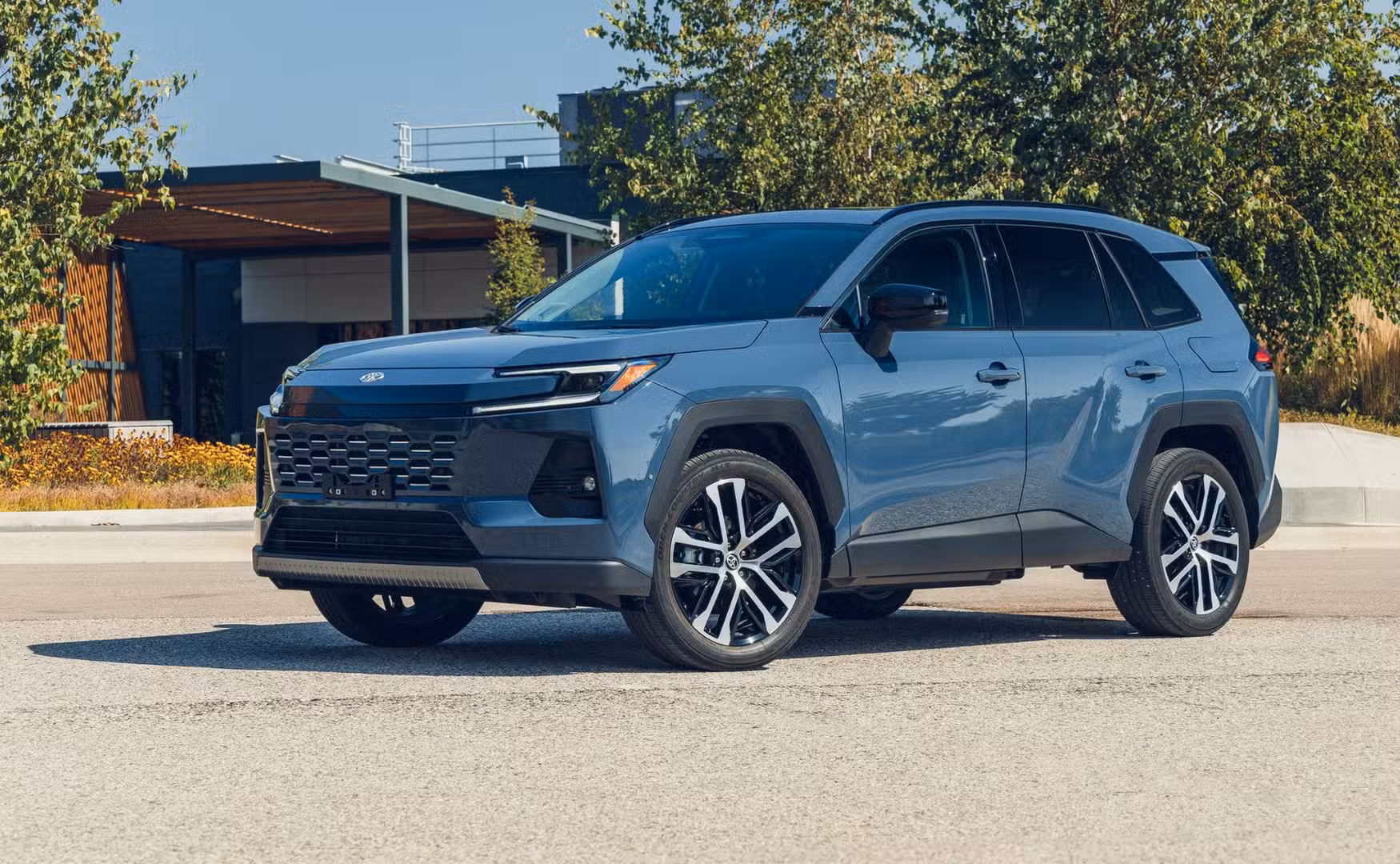 Static front 3/4 shot of 2026 Toyota RAV4 Hybrid 