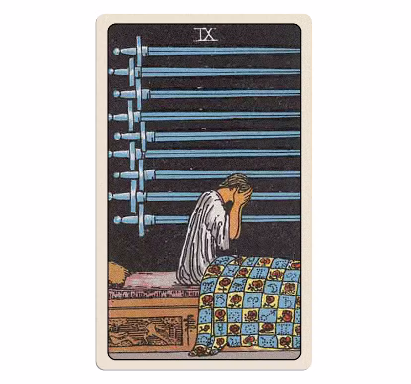 Nine Of Swords tarot card