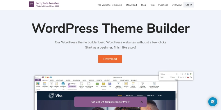 templatetoaster homepage