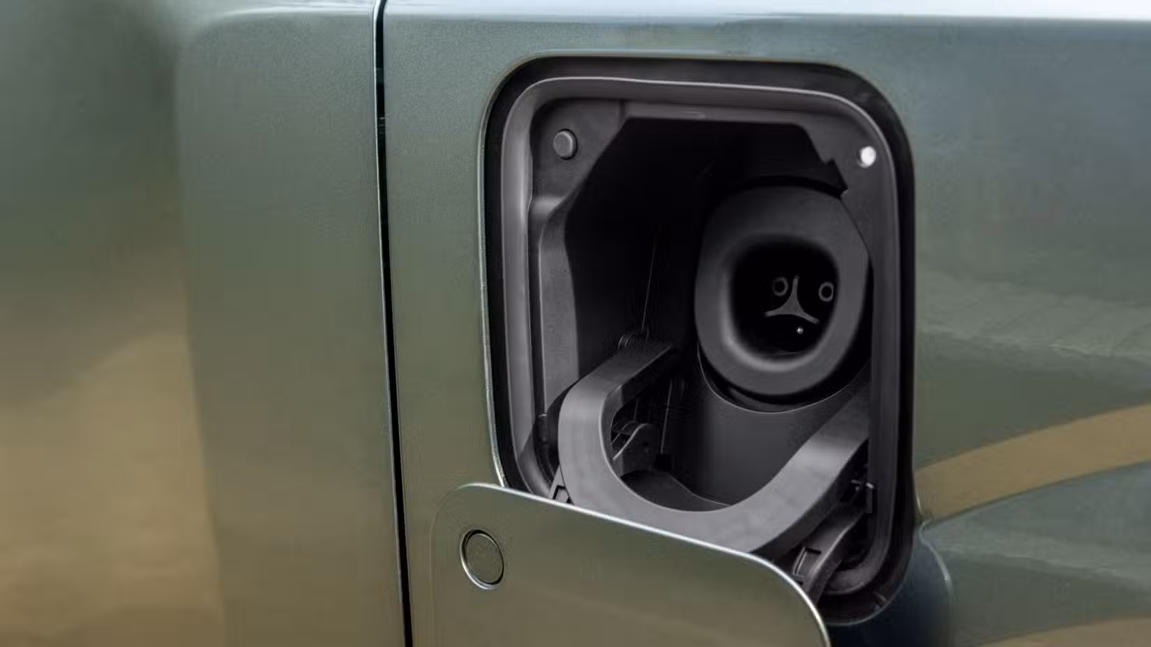 Close-up of a 2027 Lexus TZ charging port
