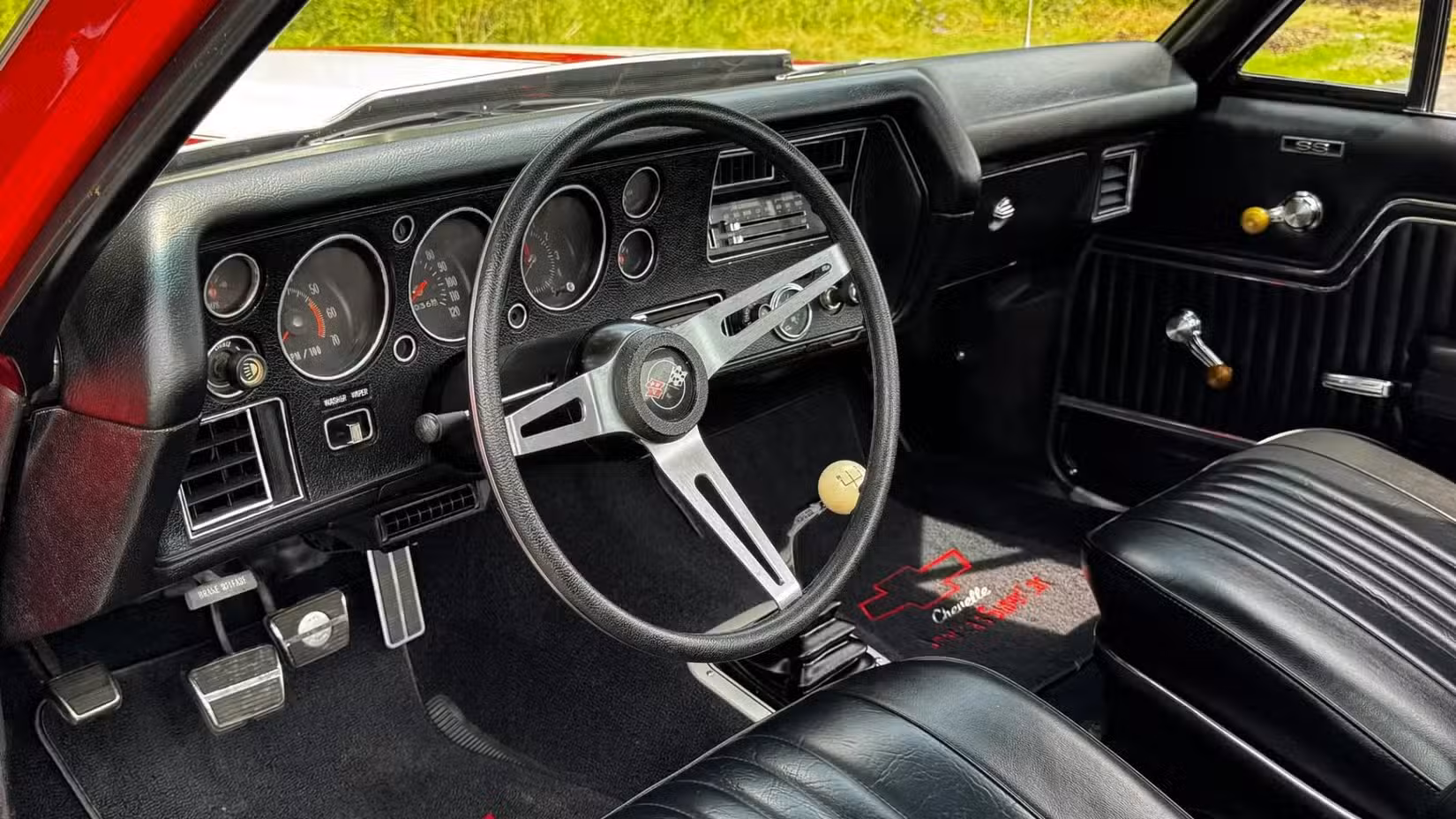1972 Chevrolet El Camino interior shot showing dash