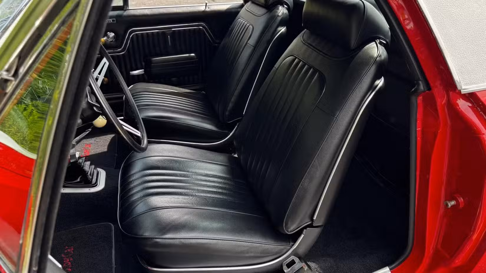 1972 Chevrolet El Camino interior shot showing front seats