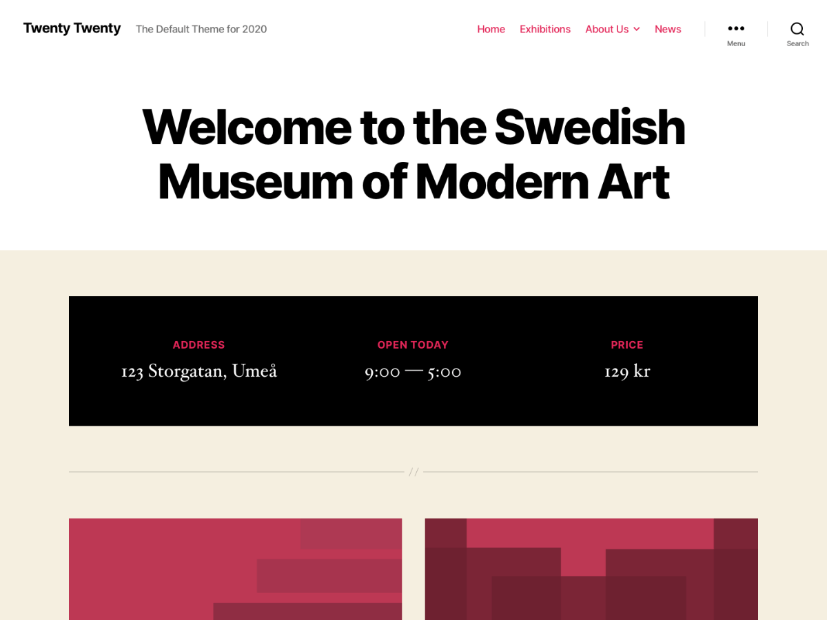 Twenty Twenty WordPress theme video guide