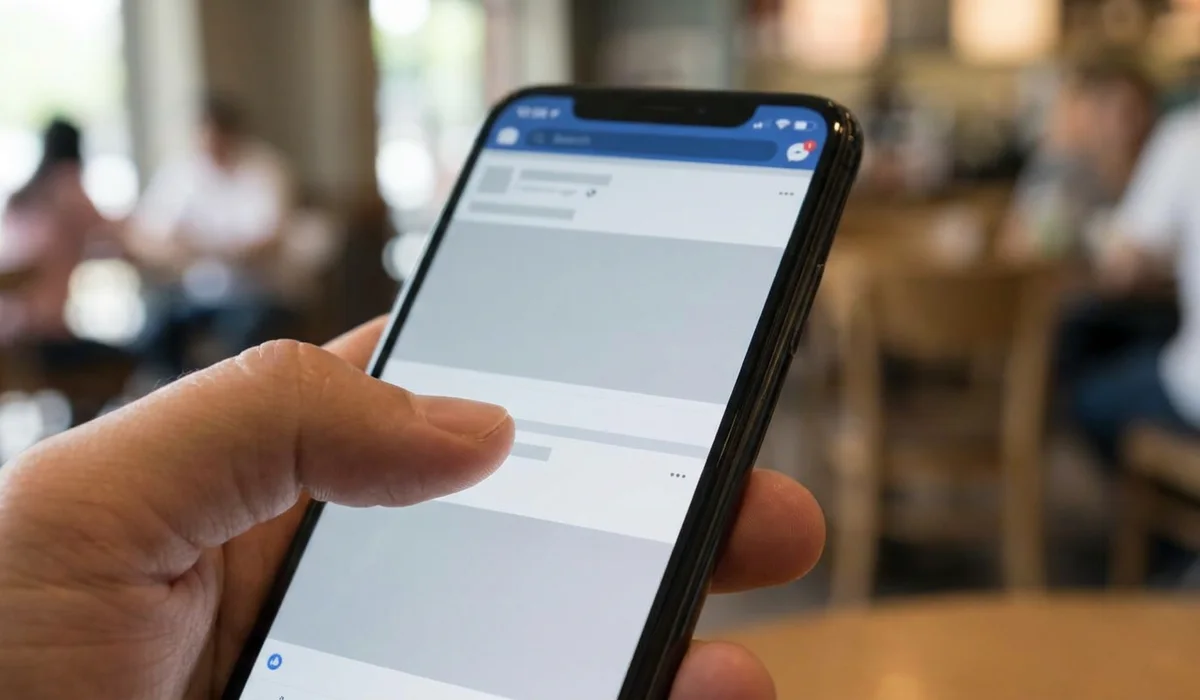 Photos showing as blank boxes in a social feed