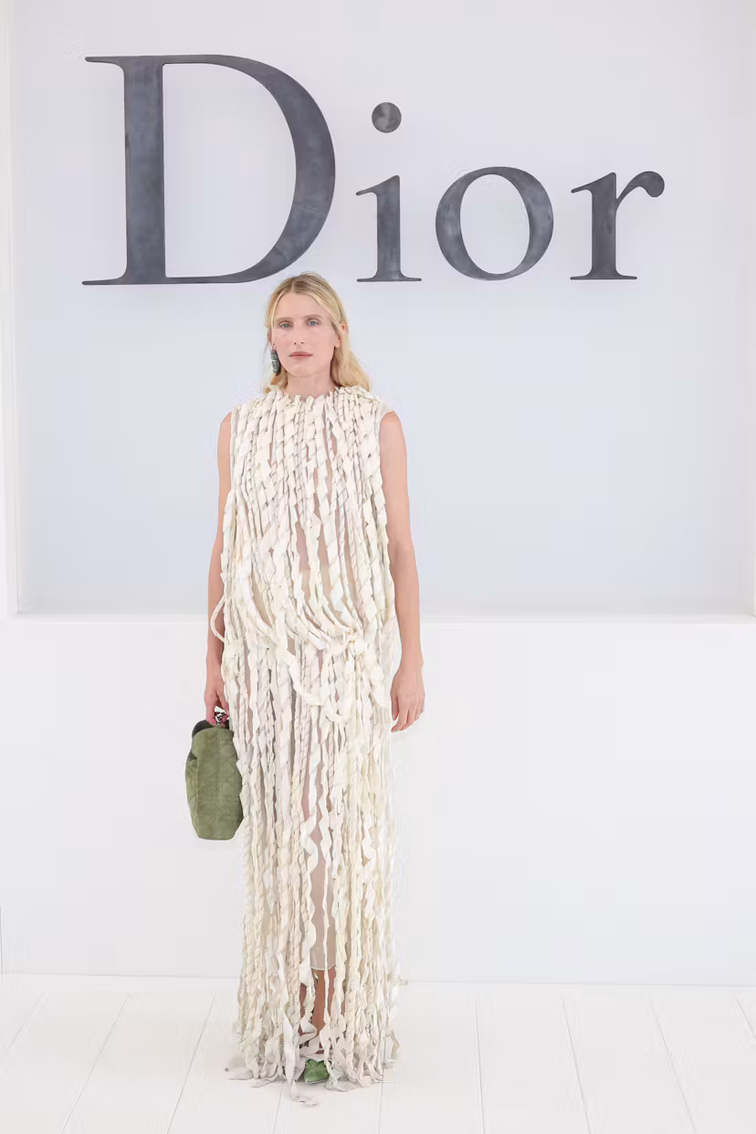 US model and actress Dree Hemingway poses for a photocall ahead of the Christian Dior Women's Spring...