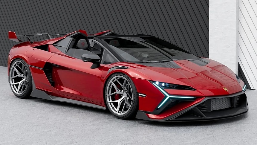 Lamborghini Temerario SV Roadster rendering by a.c.g_design