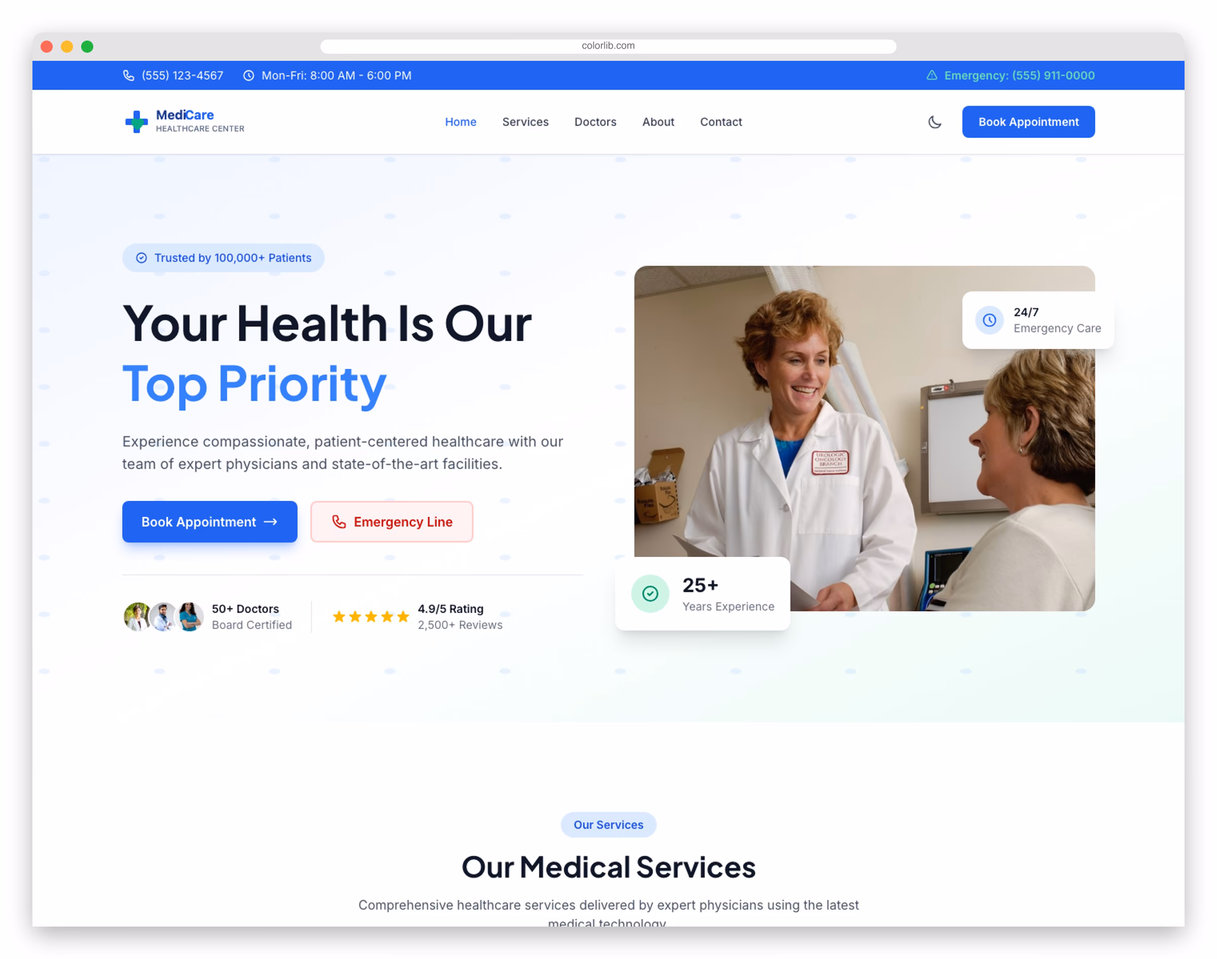 Vitality - Free Tailwind CSS Medical Website Template