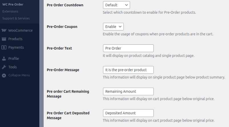 Webkul Pre-Order Settings