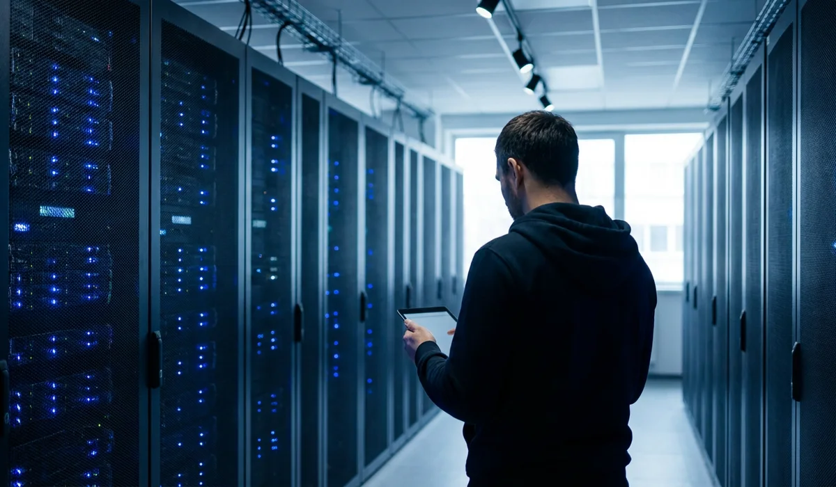 Data center servers run by a VPN provider