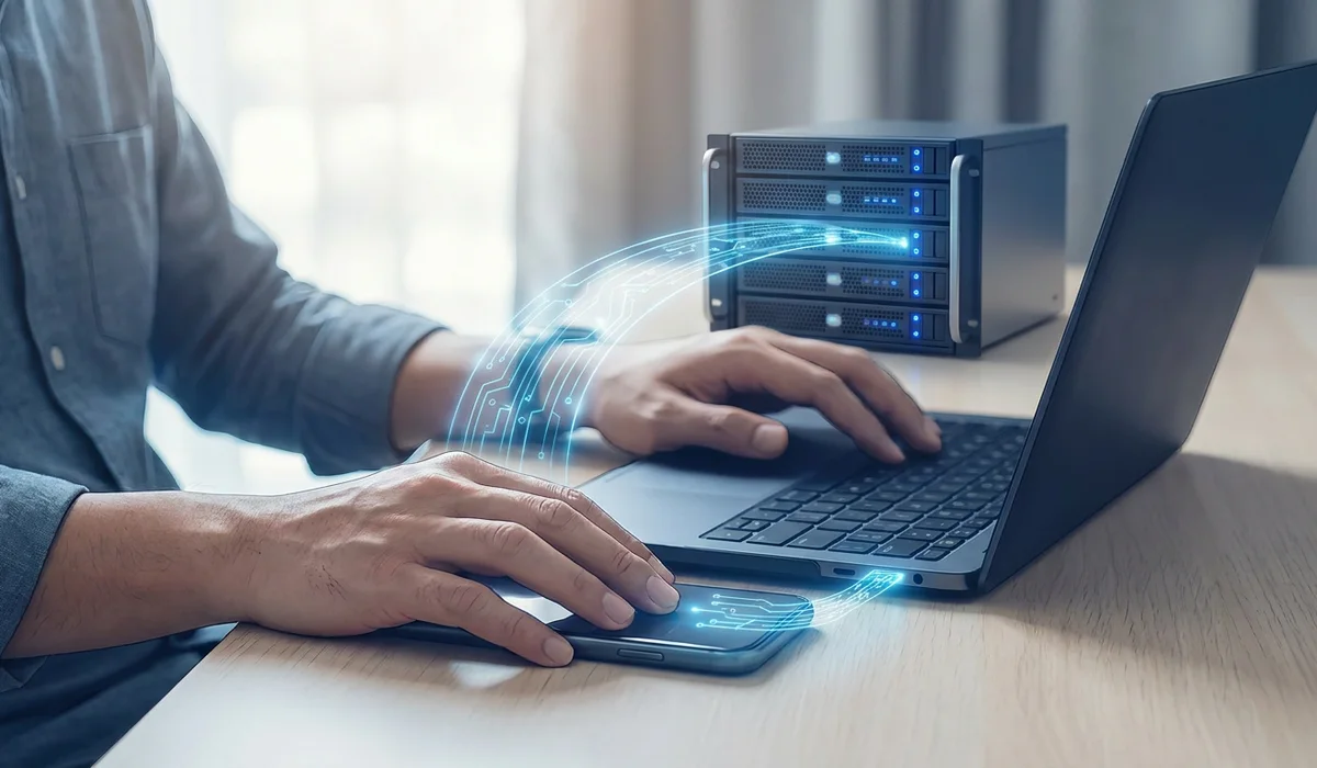 VPN encrypted tunnel between devices and server