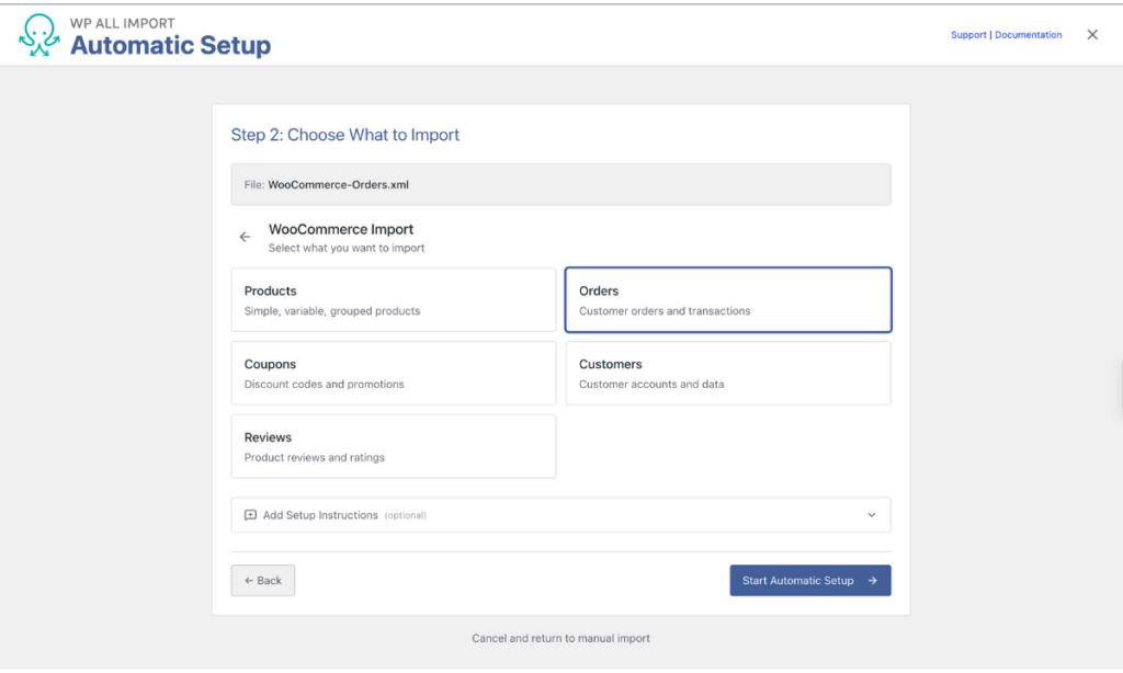 wp-all-import-automatic-setup-order-import-type-selection