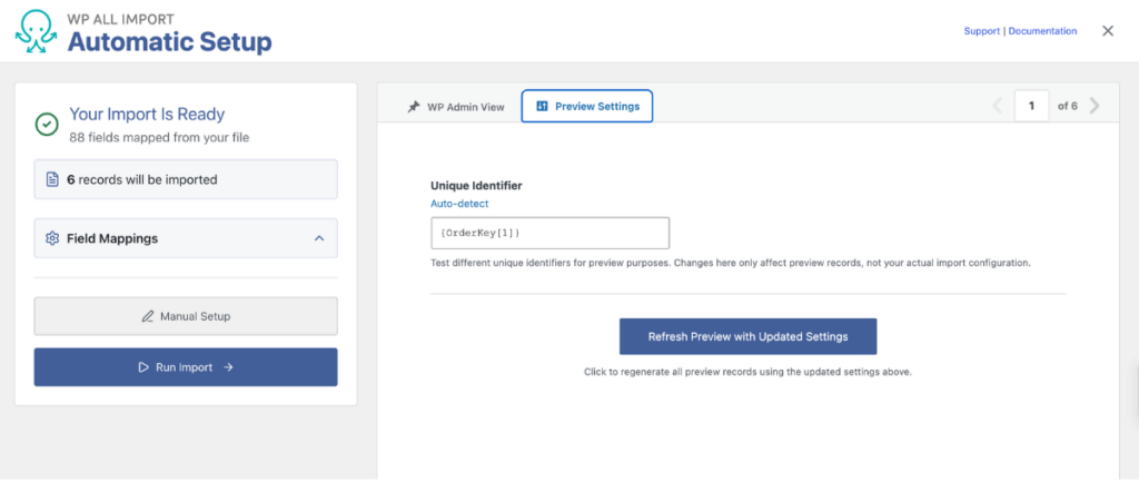 wp-all-import-automatic-setup-preview-settings