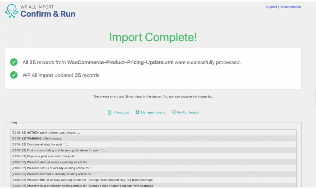wp-all-import-import-complete-screen