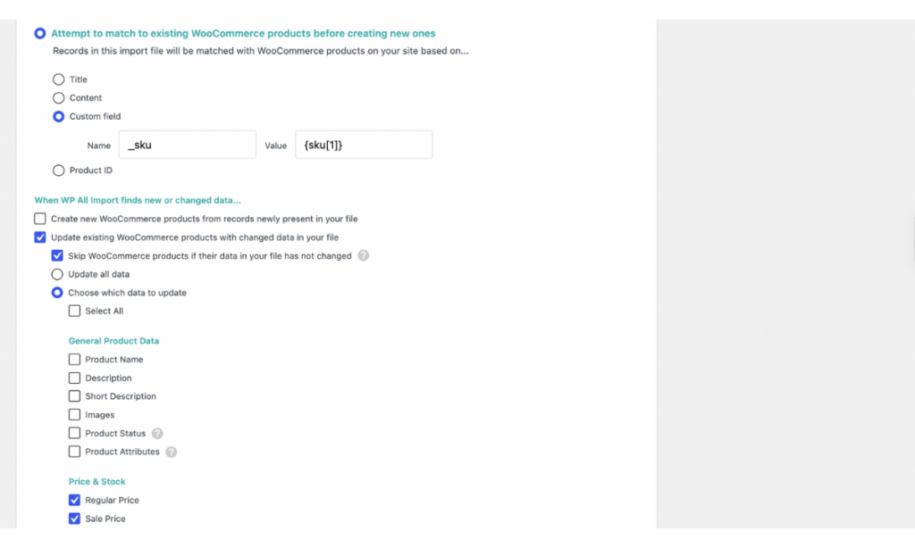 wp-all-import-import-settings-woocommerce-product-price-updates