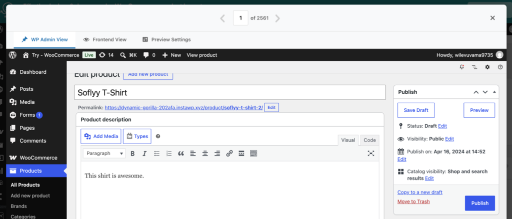 wp preview in wp all import