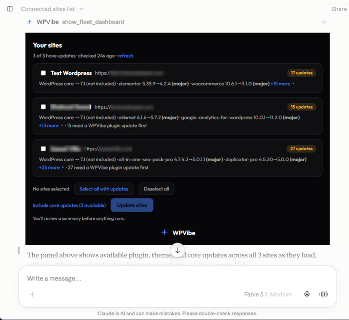 wpvibe connected site