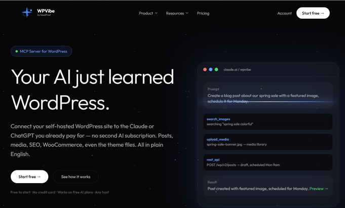 wpvibe homepage