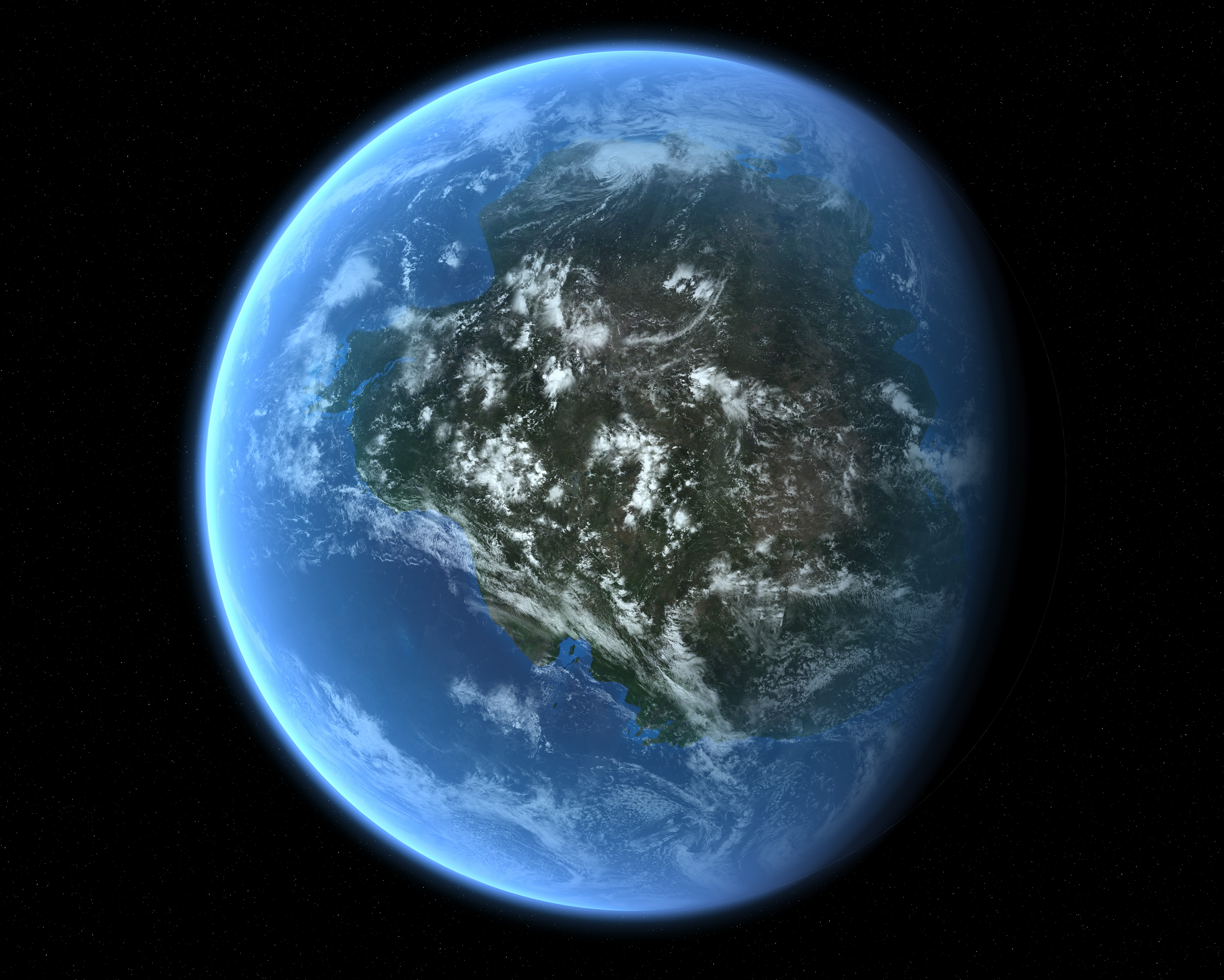 illustration showing the supercontinent of Gondwana