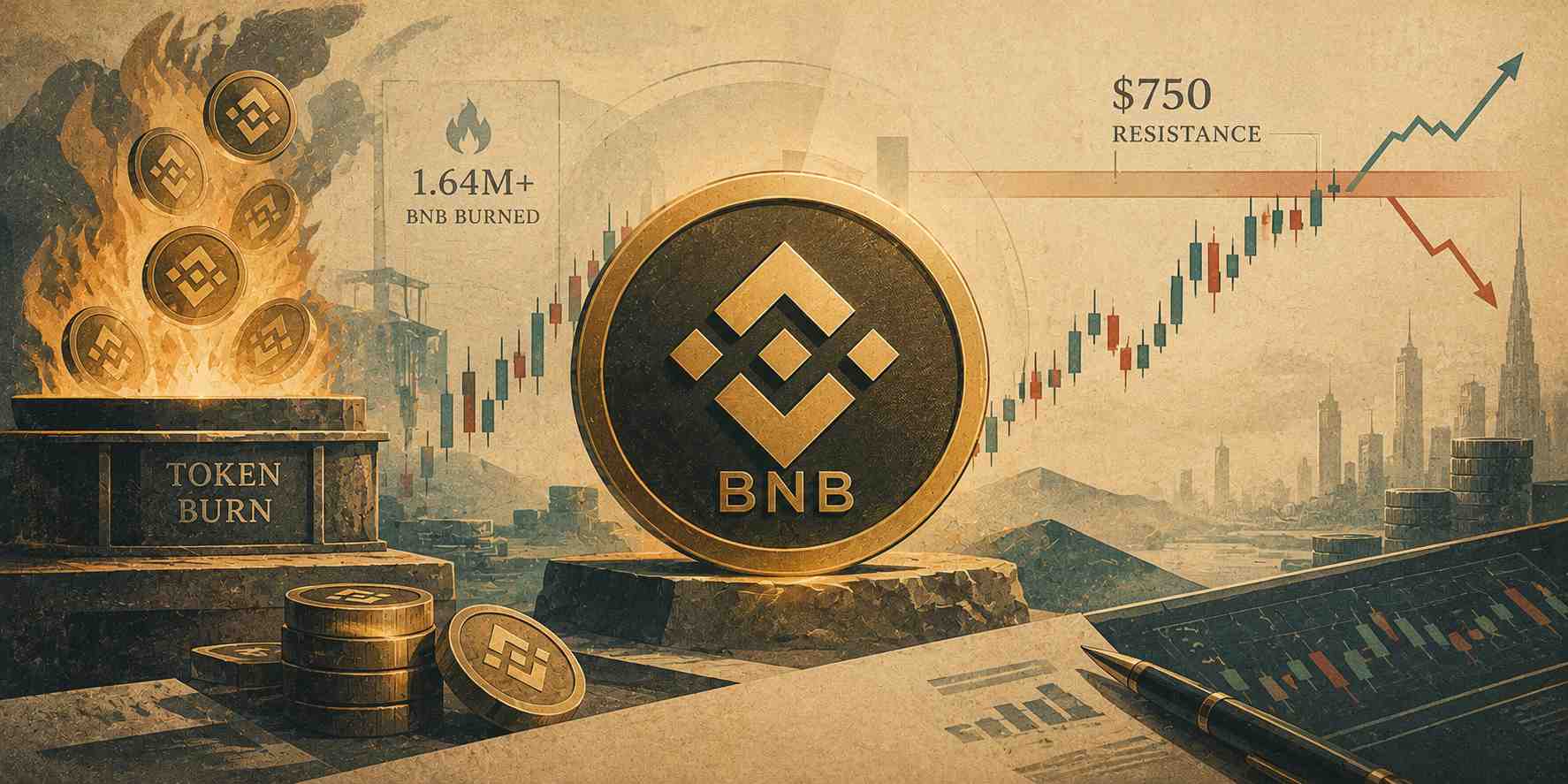$1.2B Token Burn Fuels Bullish Hopes as BNB Tests Critical $750 Resistance